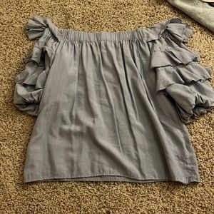 Off the shoulder blue top, super cute, size small